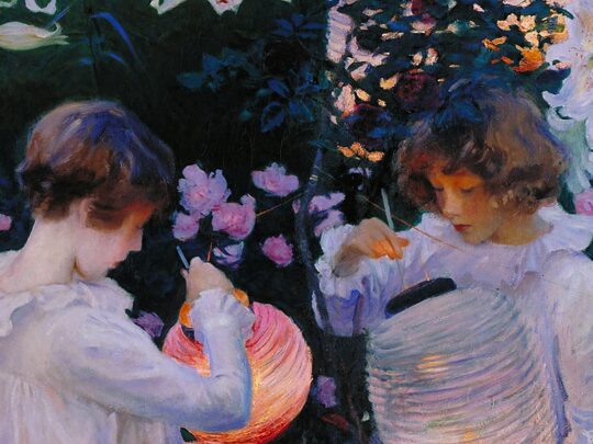 تفصيلة من لوحة «قرنفل، زنبق، زنبق، ورد» للفنان الأمريكي جورج سينجر سارجنت
